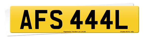 Registration number AFS 444L